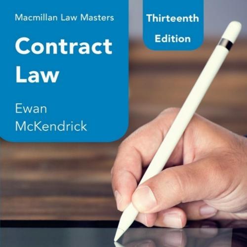 Contract Law 13th Edition by Ewan McKendrick - Ewan McKendrick