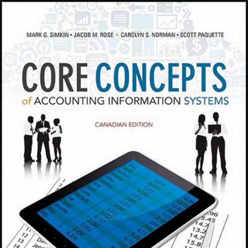 Core Concepts of Accounting Information Systems Canadian Edition