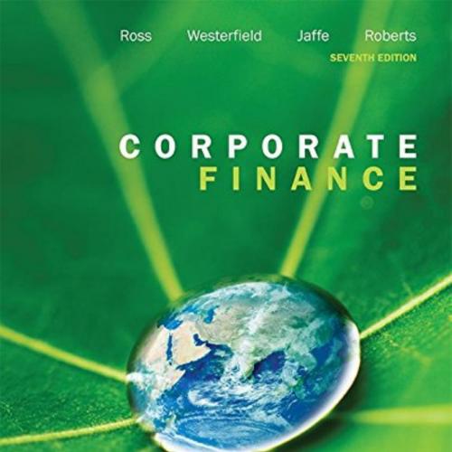 Corporate Finance 7th Canadian Edition by Ross(9780071339575)
