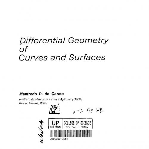 Ddo Carmo, M. Differential geometry of curves and surfaces (PH, 1976)(T)(ISBN 0132125897)(511s)