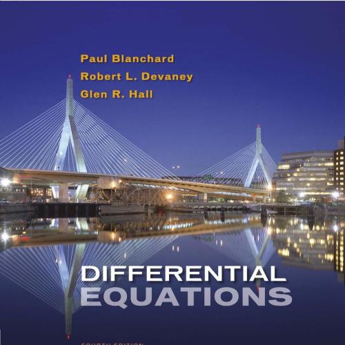 Differential Equations 4th Edition By Blanchard Devaney - Paul Blanchard