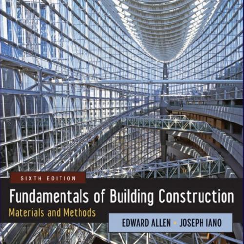 Fundamentals of Building Construction Materials and Methods 6th Edition