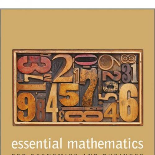 Essential Mathematics for Economics and Business 4th Edition by Teresa Bradley