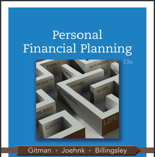 (IM)Personal Financial Planning 13th Edition by Gitman.zip