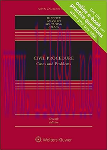 [Original PDF]Civil Procedure: Cases and Problems (Aspen Casebook) 7th Edition