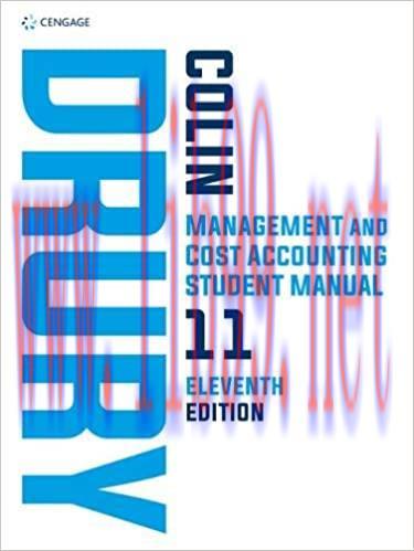 [PDF][Ebook]Management and Cost Accounting Student Manual 11th Ed [Colin Drury]