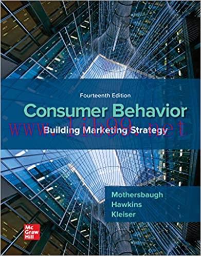 [PDF]Consumer Behavior Building Marketing Strategy 14th editon [David Mothersbaugh]