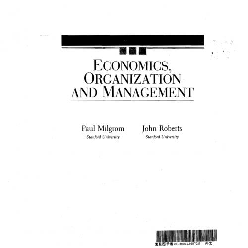 Economics, Organization, and Management