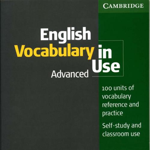 English Vocabulary in Use Advanced 1th edition