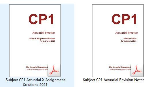 [PDF][Ebook]Subject CP1 Actuarial Practice 2021 (Revision Notes+Flashcard+CMP+X Assignment Solutions)