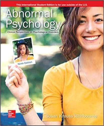 [PDF]Abnormal Psychology Clinical Perspectives on Psychological Disorders 9th Edition [Susan Krauss Whitbourne]
