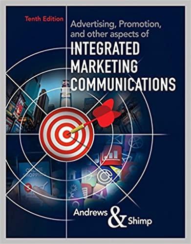 [PDF]Advertising, Promotion, and other aspects of Integrated Marketing Communications  10th Edition [J. Craig Andrews]