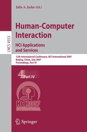 Human-Computer Interaction. HCI Applications and Services