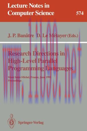 Reasearch Directions in High-Level Parallel Programming Languages