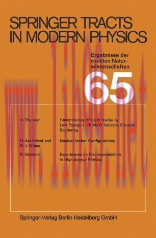 Springer Tracts in Modern Physics, Volume 65